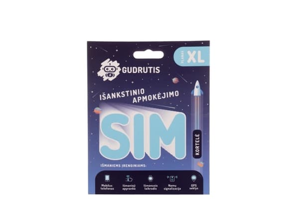 Gudrutis CARD PREPAYD GUDRUTIS SIMXL