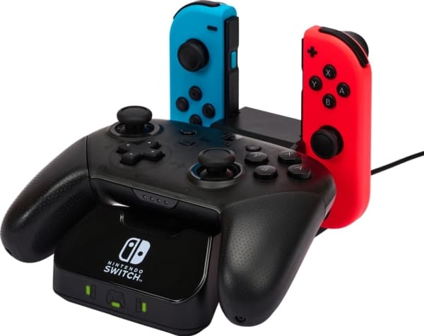 PowerA 1525991-01, Ladesystem, Nintendo Switch, Sort, Nintendo, Nintendo Switch, Nintendo Switch Lite, Nintendo Switch - OLED Model, Koblet med ledni