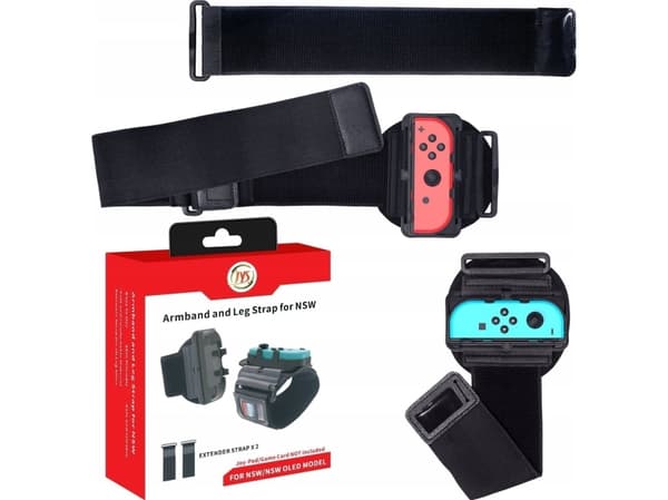 JYS Armbåndsrem Arm Benfeste For Nintendo Switch / Switch Oled + 2x forlengelsesstropp Ns245