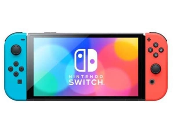 Nintendo Switch OLED - Spillkonsoll - 1080p (Full HD) - svart, neonrød, neonblå