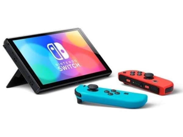 Nintendo Switch OLED - Spillkonsoll - 1080p (Full HD) - svart, neonrød, neonblå