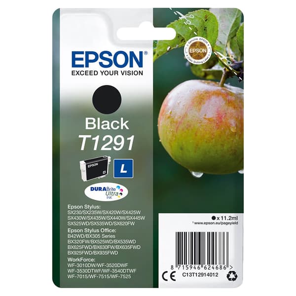 Epson Bläck C13T12914012 T1291 Svart, Äpple