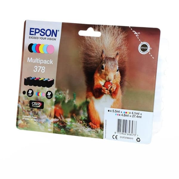 EPSON Blekk C13T37884010 378 Multipack Squirrel