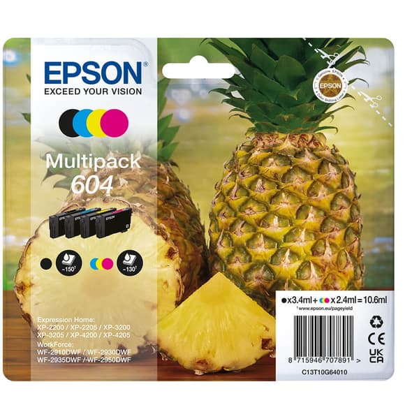 EPSON Blekk C13T10G64010 604 Multipak Ananas