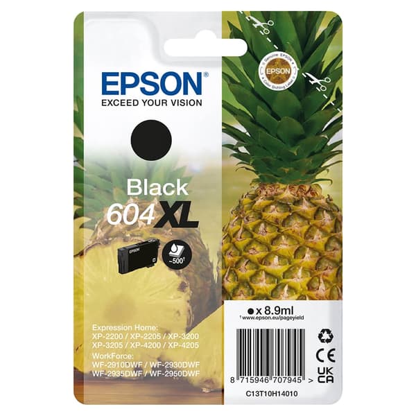 EPSON Blekk C13T10H14010 604XL Svart Ananas