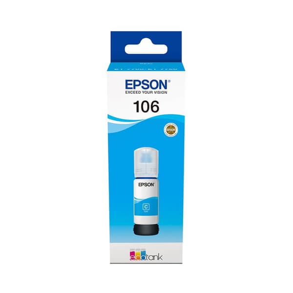 EPSON Blekk C13T00R140 106 Cyan Ecotank