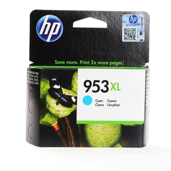 HP Blæk F6U16AE 953XL Cyan