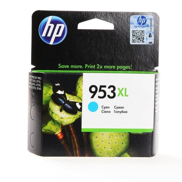 HP Blæk F6U16AE 953XL Cyan