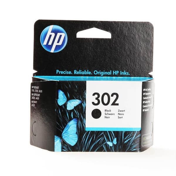 HP Bläck F6U66AE 302 Svart