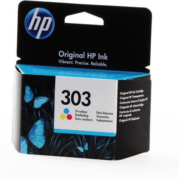 HP Blæk T6N01AE 303 Tri-colour Cyan Magenta Gul