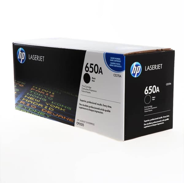 HP Toner CE270A 650A Sort