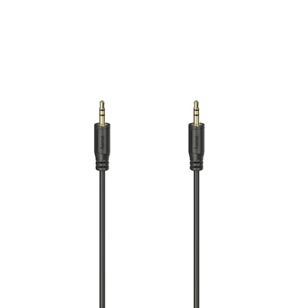 Hama Lydkabel Flexi-Slim 3,5mm-3,5mm Guld Sort 0,75m