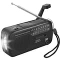 Miniatyrbillede 2 af 9: LogiLink Vevradio med ficklampa och solcell Svart