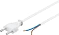 Miniatyrbillede 4 af 8: Goobay Kabel med euro-kontakt för montering, 1,5 m, vit Euro-kontakt (typ C, CEE 7/16) > lösa kabeländar
