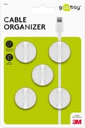 Miniatyrbilde 2 av 8: Goobay Kabelhåndtering 1 fordypning, hvit 5-pakning for organisering og feste, avtakbar