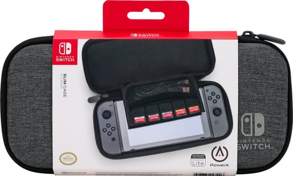 PowerA Slim Case Charcoal beskyttelsesveske, Nintendo Switch