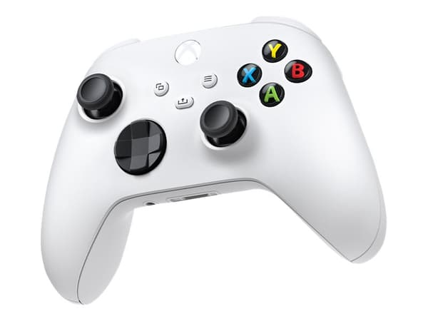 Microsoft Xbox Wireless Controller White, Gamepad, Xbox Series S, Xbox Series X, Xbox One, Xbox One S, Xbox One X, Tilbakeknapp, D-pute, Menyknapp, M