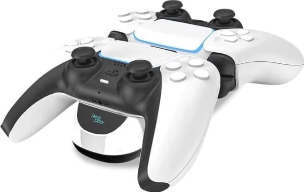 Steelplay JVAPS500005, PlayStation 5, Laddningsställ, Svart, Vit, USB, 1 m, Sony