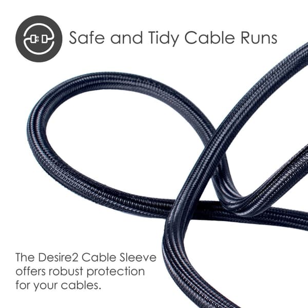 Desire2 Deskmate Cable Sheath 4m Velcro Closing Black