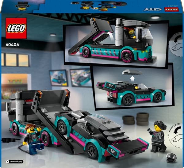 LEGO City Great Vehicles 60406  - Race Car and Car Carrier Truck