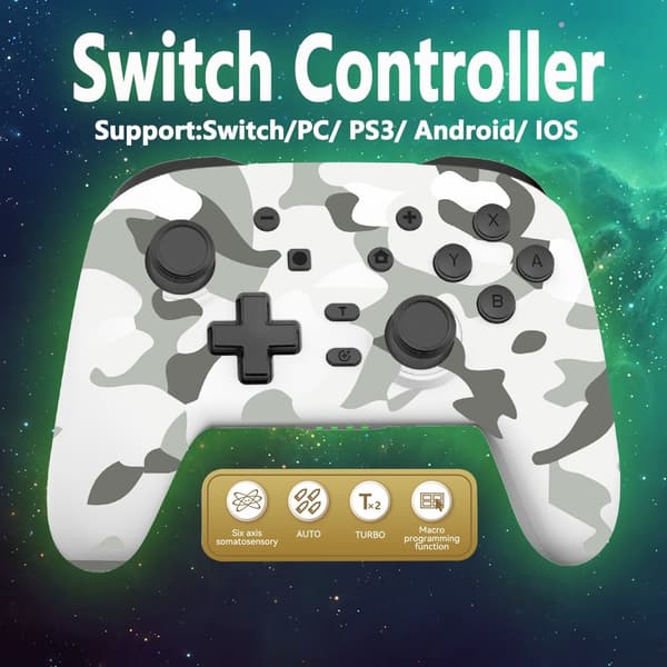 Kompatibel med Nintendo Switch Bluetooth-kontroll Gamepad Turbofunktion