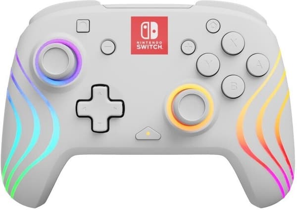 PDP Gaming Afterglow Wave Wireless Controller - trådlös spelkontroll, vit, Switch