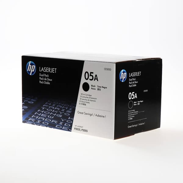 HP Toner CE505D 05A 2-pak Sort