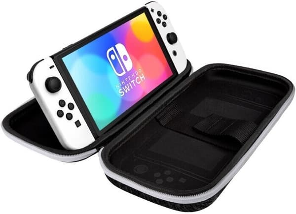 PDP Gaming Slim Deluxe Travel Case Elite - Svart/hvitt - Beskyttelsesveske, Switch
