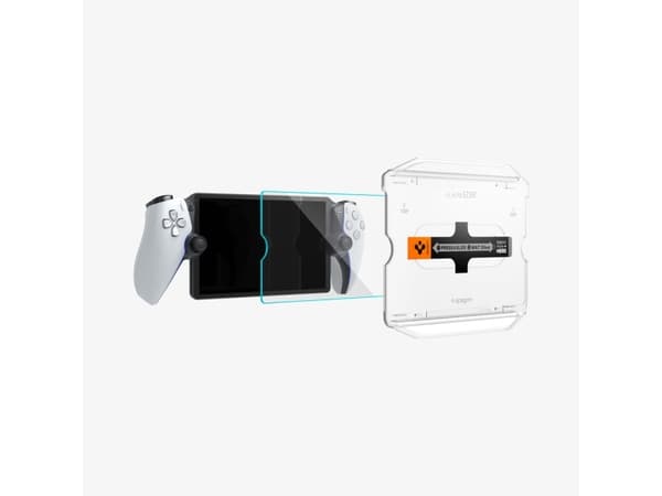 Spigen GLAS.tR EZ Fit, Skjermbeskytter, Playstation Portal, Gjennomsiktig, Herdet glass, Ripebestandig, Sjokkresistent, 9H