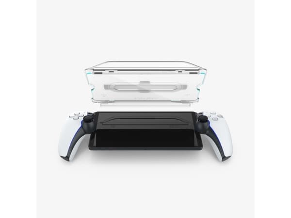 Spigen GLAS.tR EZ Fit, Skjermbeskytter, Playstation Portal, Gjennomsiktig, Herdet glass, Ripebestandig, Sjokkresistent, 9H