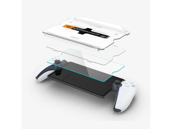Spigen GLAS.tR EZ Fit, Skjermbeskytter, Playstation Portal, Gjennomsiktig, Herdet glass, Ripebestandig, Sjokkresistent, 9H