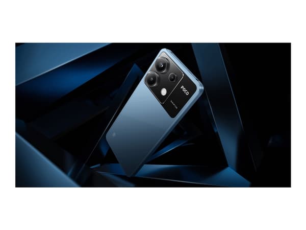 Xiaomi POCO X6 - 5G smarttelefon - dobbelt-SIM - RAM 8 GB / Internminne 256 GB - OLED-display - 6.67" - 2712 x 1220 piksler (120 Hz) - 3x bakkamera 6 Blå