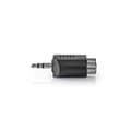 Miniatyrbillede 3 af 5: Nedis Stereo Audio Adapter | 3.5 mm Hanstik | 2x RCA Hun | Nikkelplateret | Lige | ABS | Sort | 1 stk. | Box