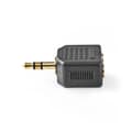 Miniatyrbild 3 av 7: Nedis Stereo Audio Adapter | 3.5 mm Hane | 2x 3.5 mm, Hona | Guldplaterad | Rak | ABS | Svart | 10 st. | Plastpåse