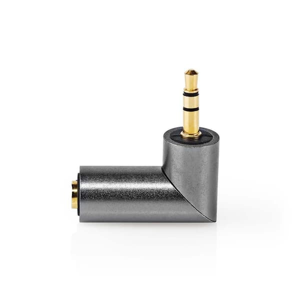 Nedis Stereo Audio Adapter | 3.5 mm Han | 3.5 mm Hun | Gull belagt | Rett | Metall | Gull / Gun Metal Grå | 1 stk. | Deksel Vindusboks