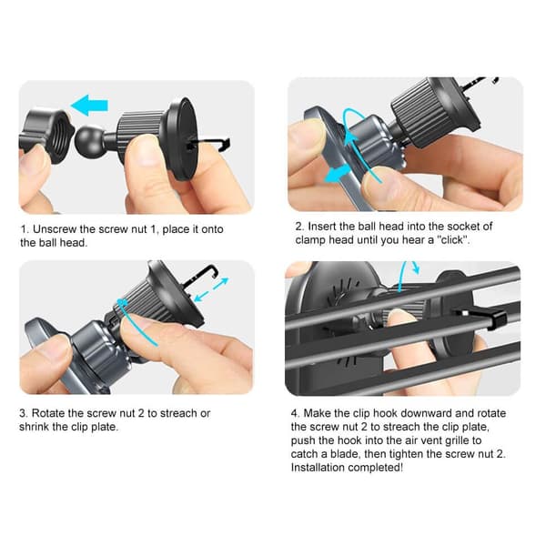 Gear MagSerie Mobilholder Ventilasjon MagSafe Charge 15W Trådløs
