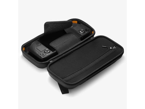 Spigen Rugged Armor Pro Sleeve, Pussi, Höyry, Musta, EVA (eteeni-vinyyliasetaatti), Polyuretaani, Steam Deck, Pudotuksenkestävä, Naarmuuntumisenkestä