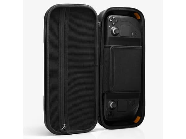 Spigen Rugged Armor Pro Sleeve, Pussi, Höyry, Musta, EVA (eteeni-vinyyliasetaatti), Polyuretaani, Steam Deck, Pudotuksenkestävä, Naarmuuntumisenkestä