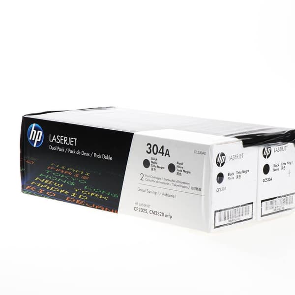 HP Toner CC530AD 304A 2-pak Sort