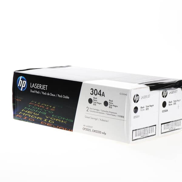 HP Toner CC530AD 304A 2-pak Sort