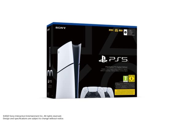 Sony Playstation 5 Slim, PlayStation 5, Black, White, 16384 MB, GDDR6, 448 GB/s, AMD