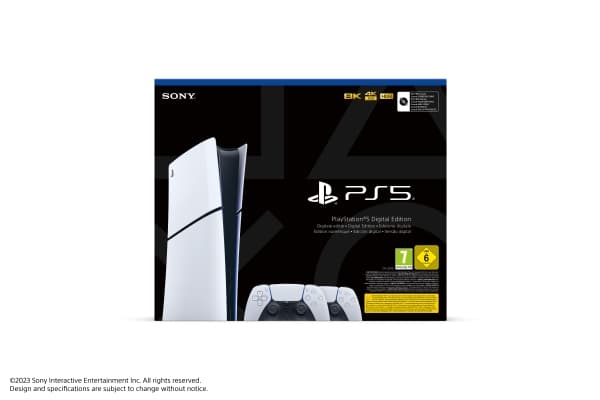 Sony Playstation 5 Slim, PlayStation 5, Black, White, 16384 MB, GDDR6, 448 GB/s, AMD