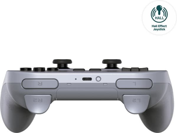 8BitDo PRO 2 - Hall Edition trådlös spelkontroll, Grå, Switch / PC / Android