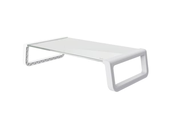 Best Price Square MONITOR STAND MONTA GLASS WHT TRUST
