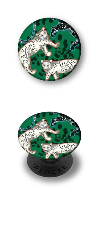 Richmond & Finch PopGrip Green Leopard