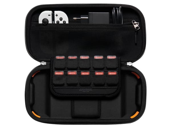 Spigen Rugged Armor Pro Pouch, Hårt fodral, Nintendo, Svart, EVA (Ethylene Vinyl Acetate), Polyuretan, Nintendo Switch OLED, Reptålig, Stöttålig