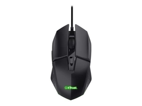 Trust GXT 109 FELOX - Mus - med belysning, gaming - 6 knappar - kabelansluten - USB - svart