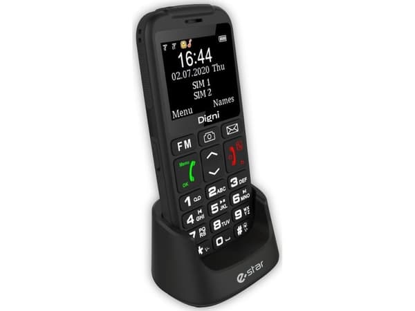 Estar eSTAR Digni Talk Senior Puhelin Dual SIM Musta Musta matkapuhelin musta musta