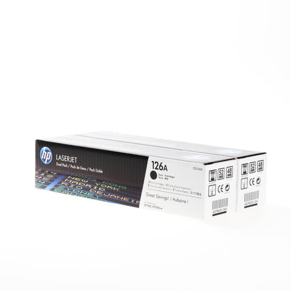 HP Toner CE310AD 126A 2-pak Sort