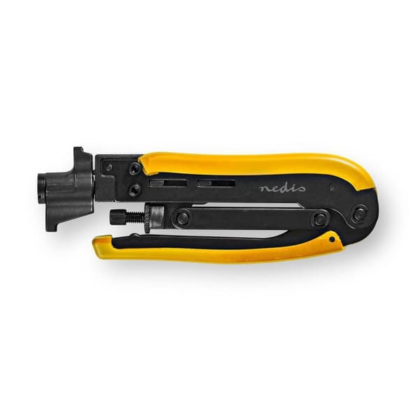 Nedis Antennekabelinstallationsværktøj | Crimp tang | Gul / Sort | ABS / Stål